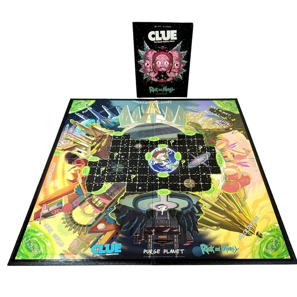Rick & Morty Clue Game Board Replacement Manual Hasbro 2017
